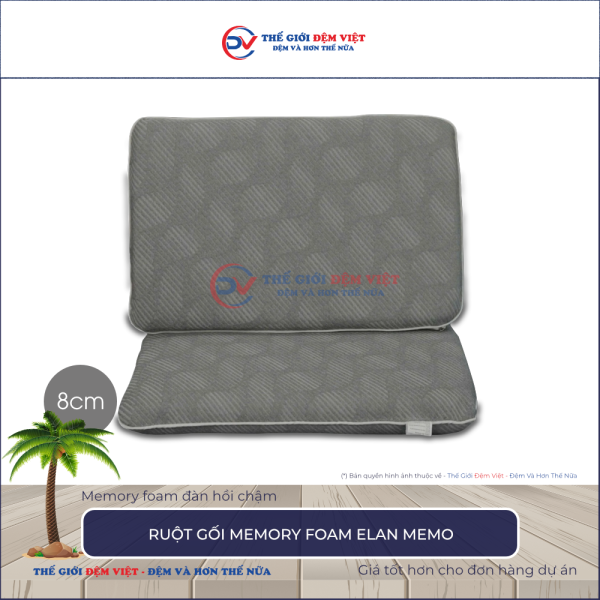 Ruột gối Memory foam Elan Memo